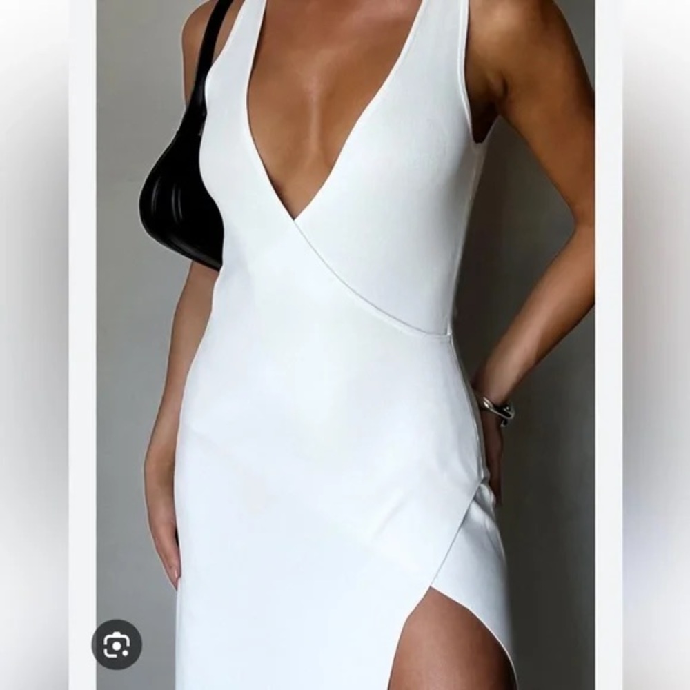 Meshki White Sleeveless Dress